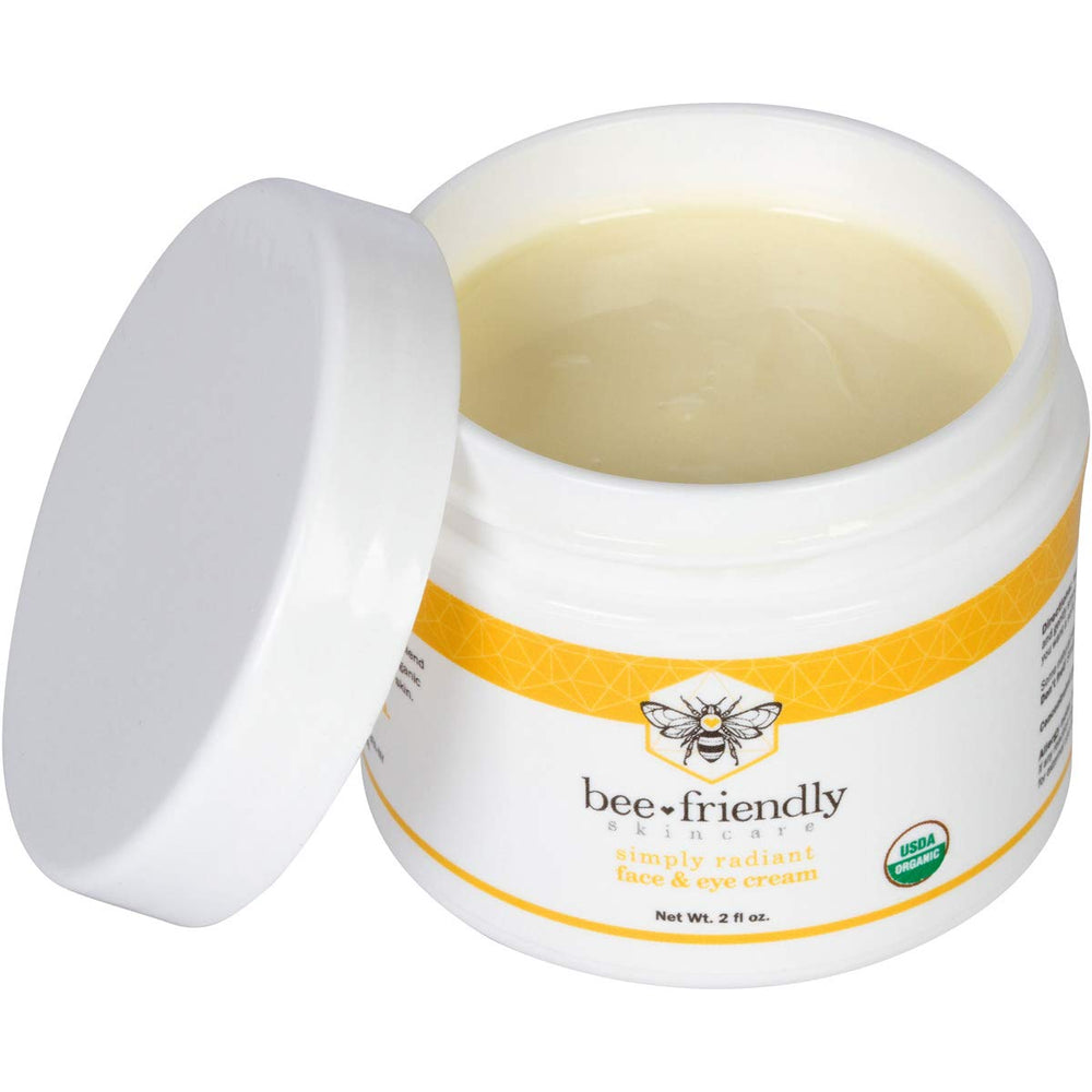 BeeFriendly packaging display with three jars and logo