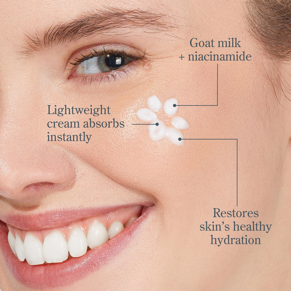 Beekman 1802 Bloom Cream texture swirl showing creamy hydration.
