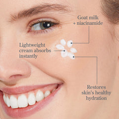 Beekman 1802 Bloom Cream texture swirl showing creamy hydration.