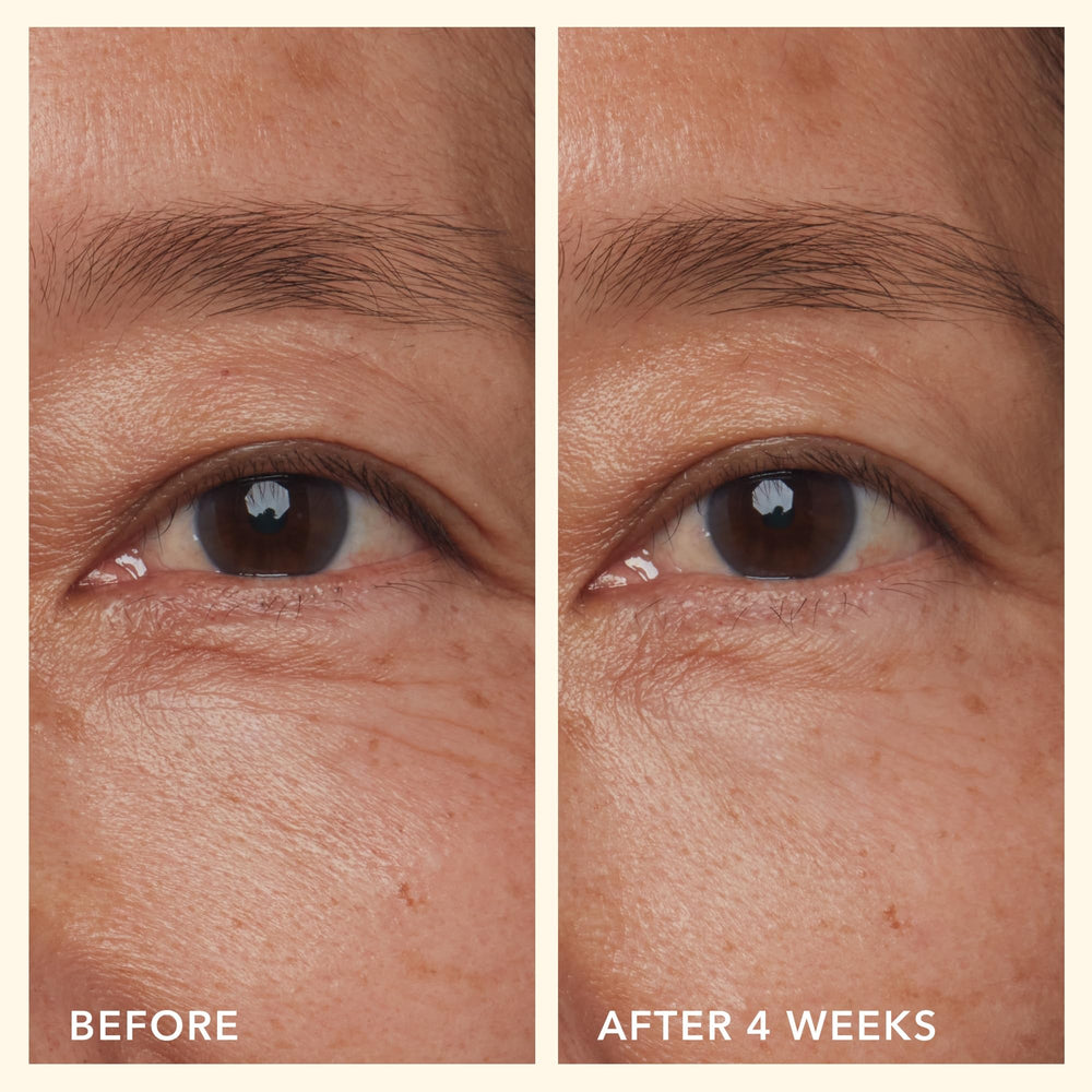 Beekman 1802 fragrance-free formula supports sensitive under-eye skin.