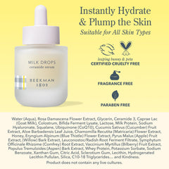 Beekman 1802 Milk Drops Serum routine shot for daily hydration