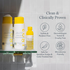 Color-treated hair appearing healthy and shiny after using Beekman 1802 conditioner