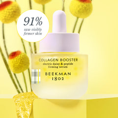 Beekman 1802 electric daisy peptide serum dropper for easy morning application