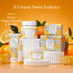 Beekman 1802 Fragrance notes highlighting honey and orange blossom aroma.