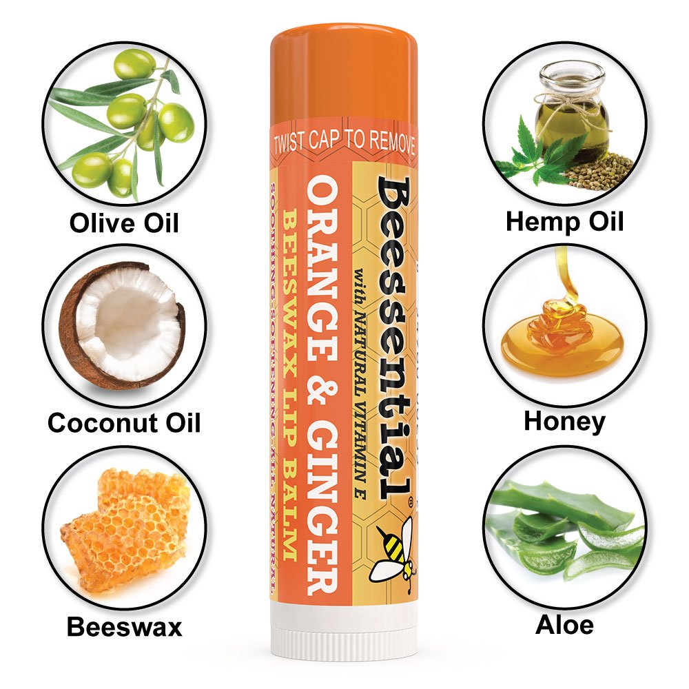 Gift-ready bulk display of Beessential lip balms for gifting.