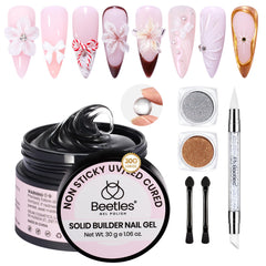 Beetles 3D Gel Nail Art Kit Crystal Orb closeup highlights clear sculpting potential