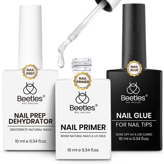Beetles 9-in-1 gel nail glue bottle showing bonding capabilities for extensions