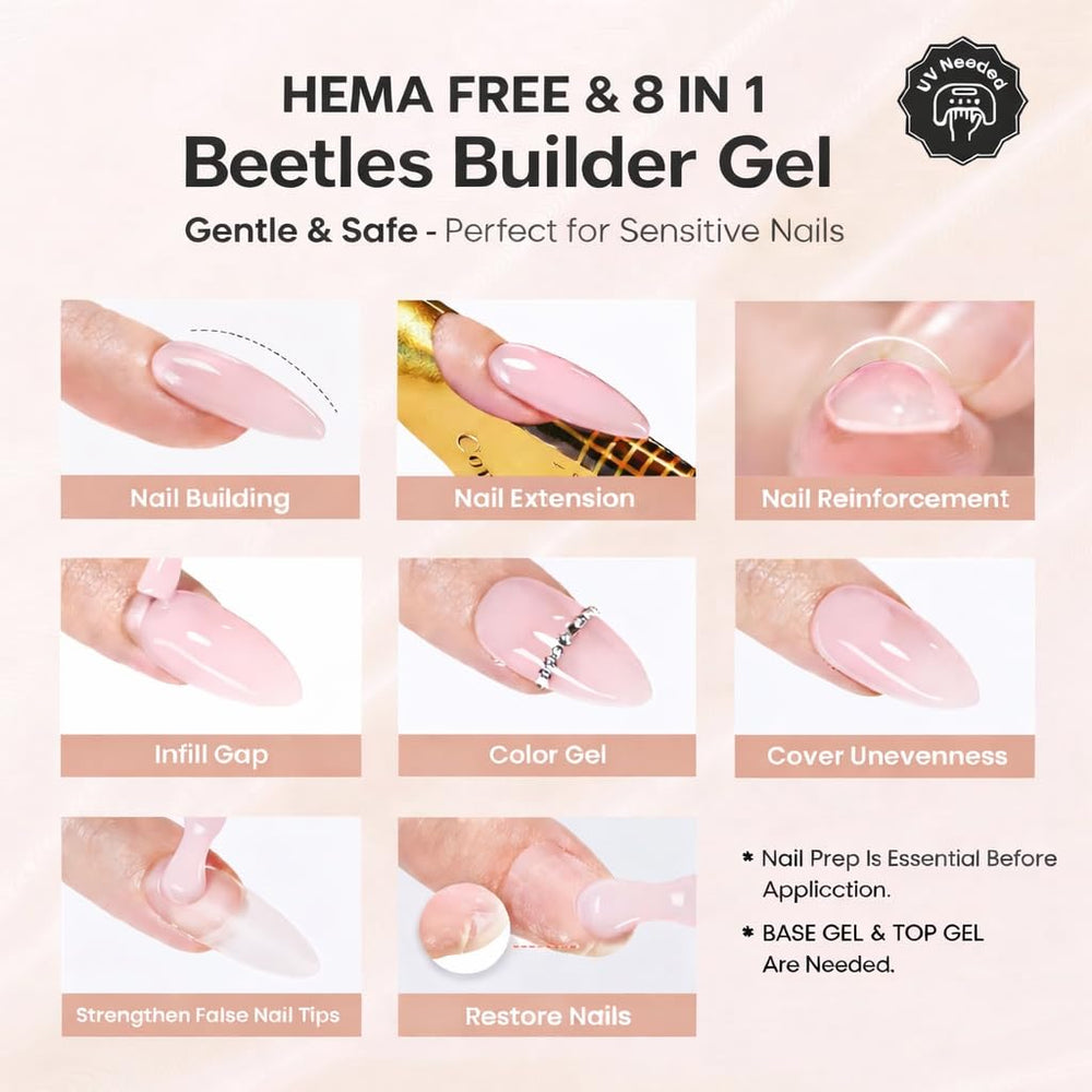 Beetles Base Coat bottle ready to improve adhesion and durability.