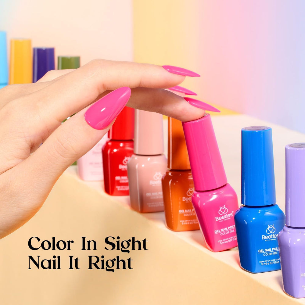 Beetles base coat gel bottle close up supporting long lasting adhesion