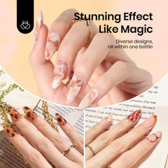 Beetles Blooming Gel marble look creates elegant, eye-catching nails