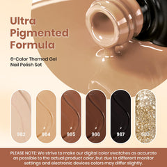 Beetles Brown Gel Polish layer demonstrates smooth, even coats for lasting color.