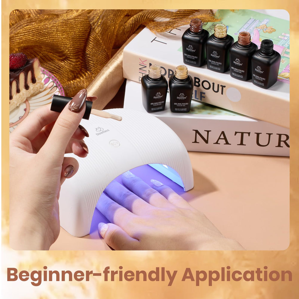 Beetles Brown Gel Polish manicure look shows versatile everyday style.
