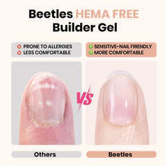 Beetles Builder Gel Clear close-up reveals smooth, self-leveling texture for even layers.