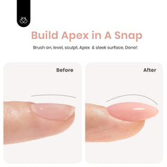 Lightweight yet strong Beetles Builder Gel finish for natural look.