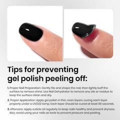 Beetles care directions label indicating sticky base coat helps bonding.