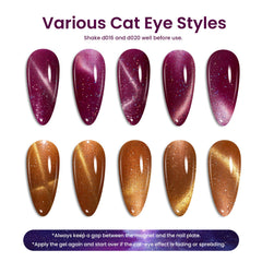 Cat Eye effect demo on nails using Beetles polishes.