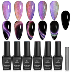 Beetles Cat Eye Gel Polish Set with magnet included for chic nails