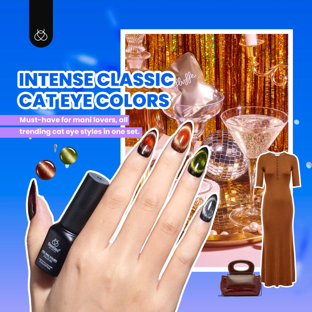 Beetles Cat Eye color lineup offering 20 versatile shades