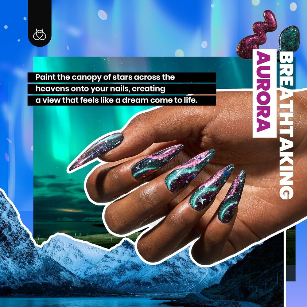 Cat Eye Polish from Beetles creating magnetic color shifts