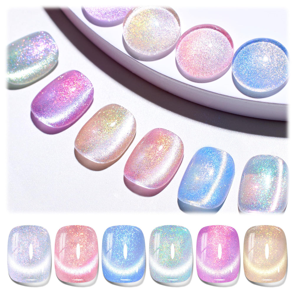 Beetles Cat Eye Silver gel polish with magnet shimmer for long-lasting nails