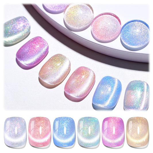 Beetles Cat Eye Silver gel polish with magnet shimmer for long-lasting nails
