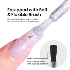 Beetles Cat Eye top coat brush delivers smooth, streak-free application