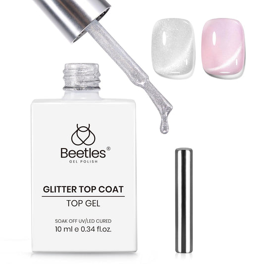 Beetles Cat Eye Top Coat in action creates a dramatic magnetic cat-eye look