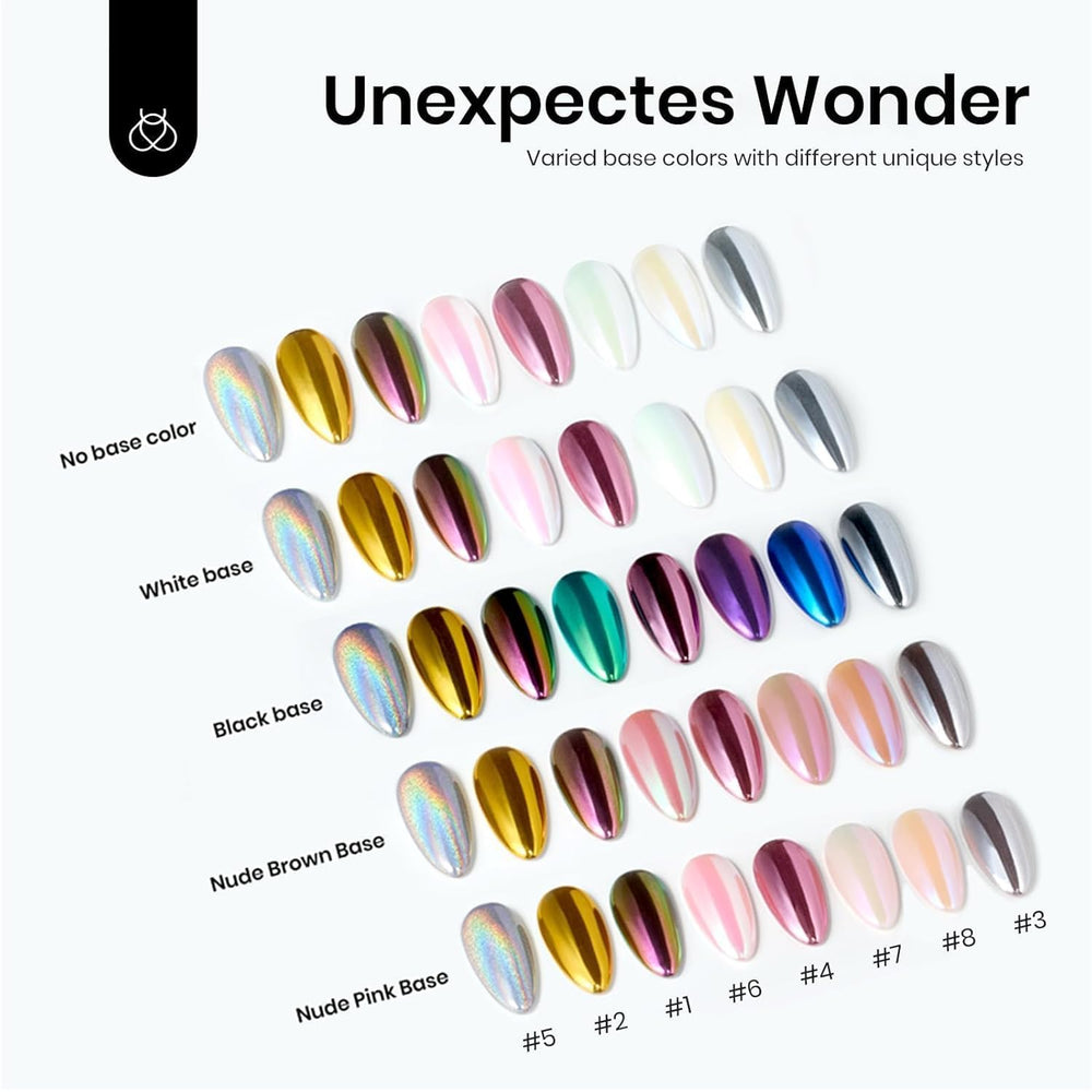Beetles chrome nail powder Holographic Laser Silver for multi-dimensional sparkle