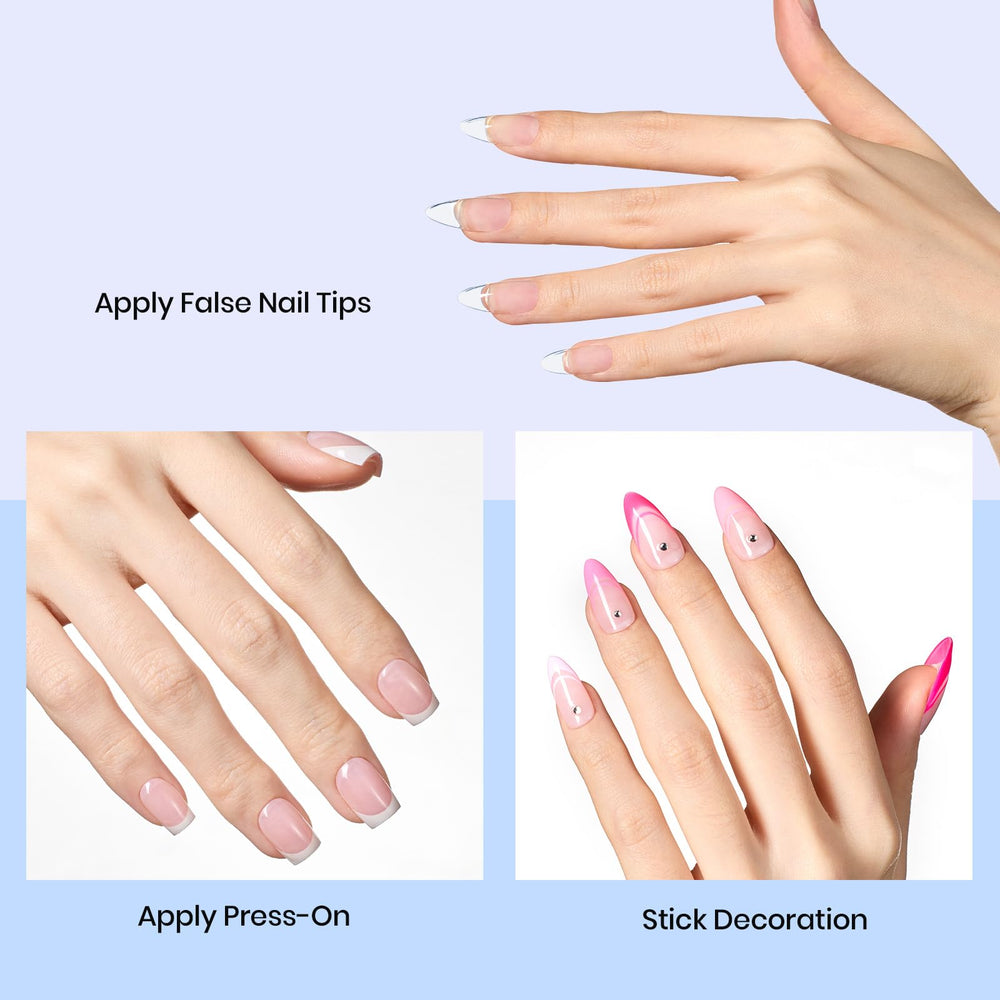 Beetles clear-tip extension application demonstrates light-cured bonding under UV/LED.