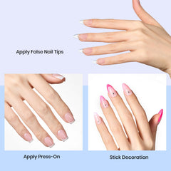Beetles clear-tip extension application demonstrates light-cured bonding under UV/LED.