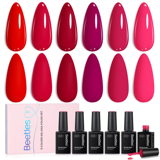 Beetles Crimson Horizon gel polish set with six colors for versatile at-home manicures.