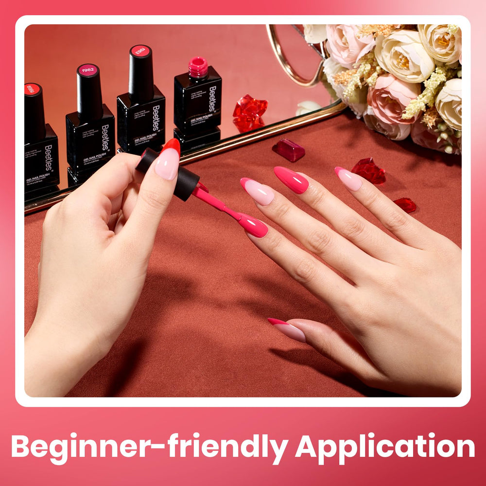 Beetles Crimson Horizon f962 bloody red shade for statement nails at parties.