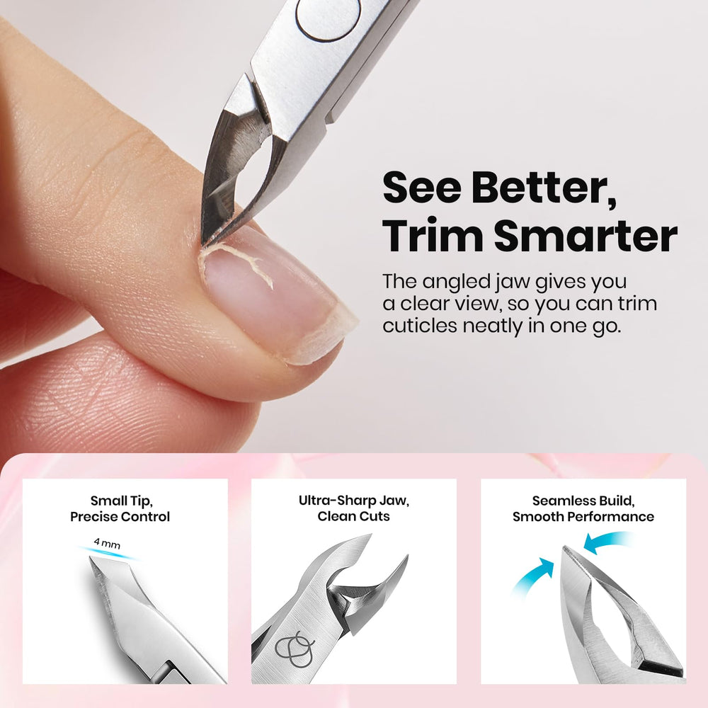 Beetles cuticle pushers: round/fork tip for lift and tidy finish