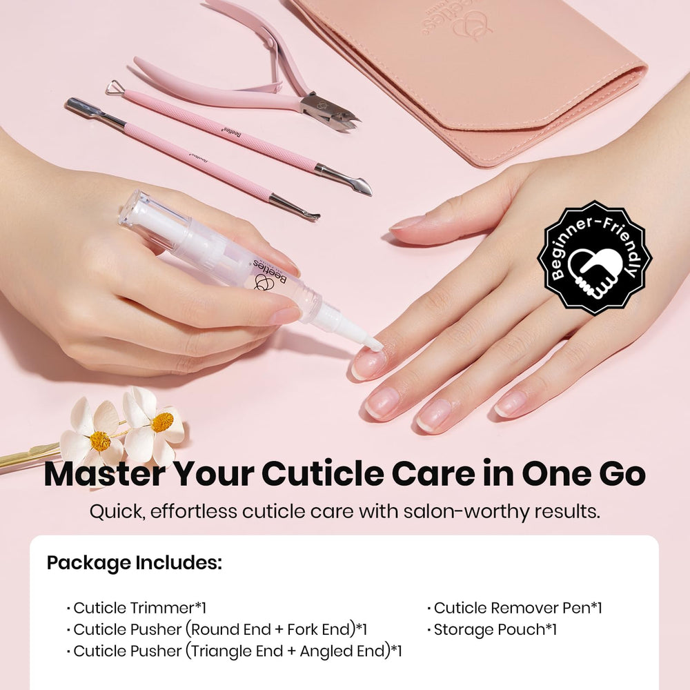 Beetles cuticle trimmer with angled jaw for clean, controlled trimming