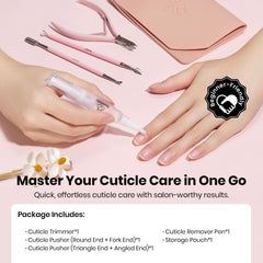 Beetles cuticle trimmer with angled jaw for clean, controlled trimming