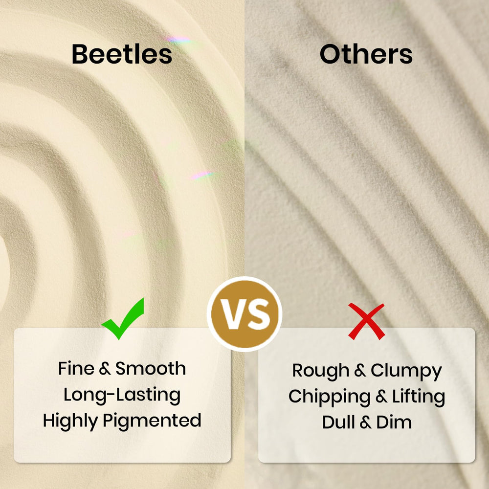 Beetles nail file and buffer provide precise shaping and smoothing.