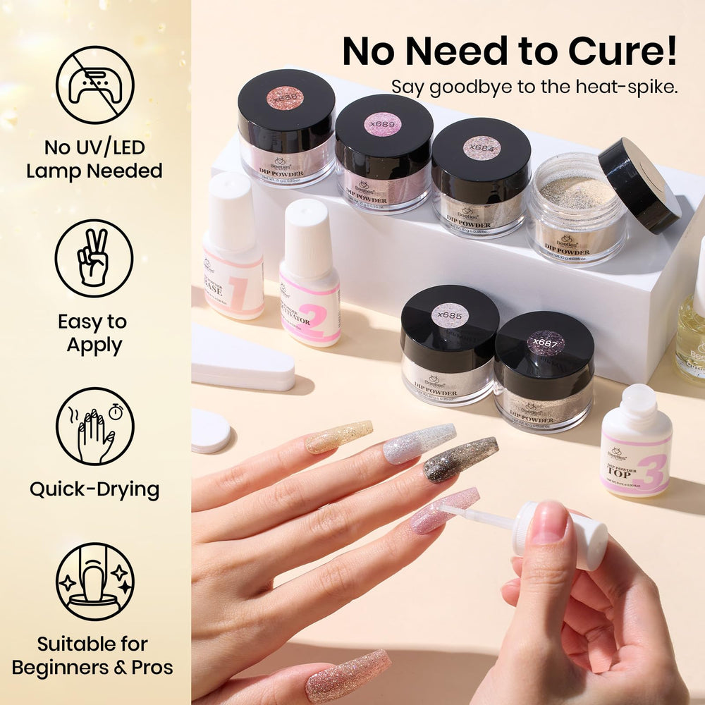 Beetles tools tray and brush set for tidy, professional manicures.