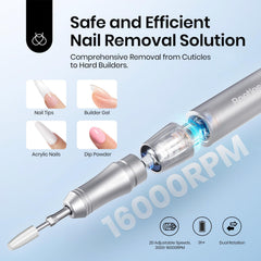Beetles Electric Nail Drill with 35-speed dial enables precise control.