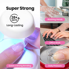 No filing required with pre-shaped tips, saving time on manicures