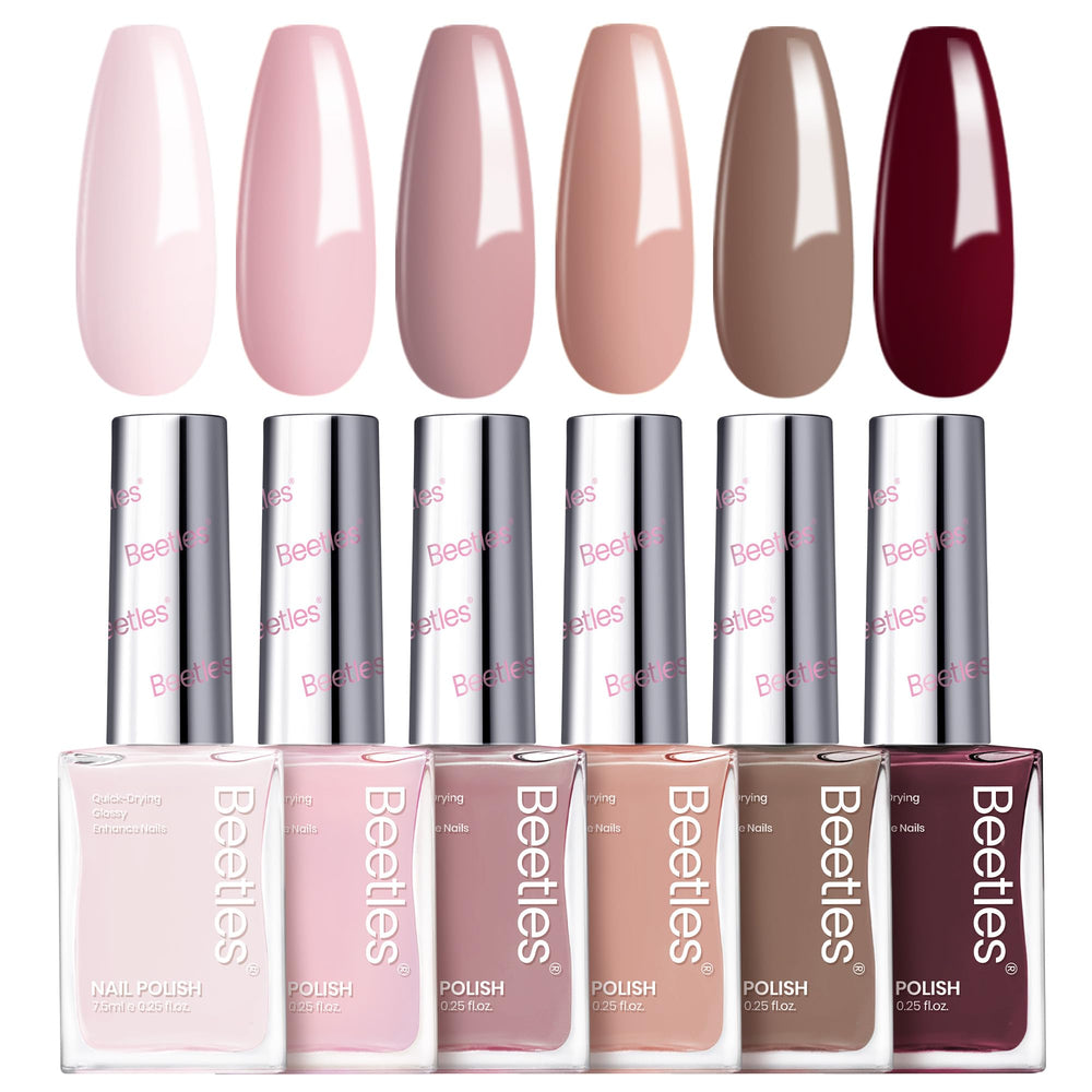 Beetles Fall Nail Polish Set Coconut Mousse swatches for a quick salon-like finish at home.