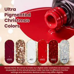 Beetles Flame Red polish bottle in hand, vivid color for striking manicure.