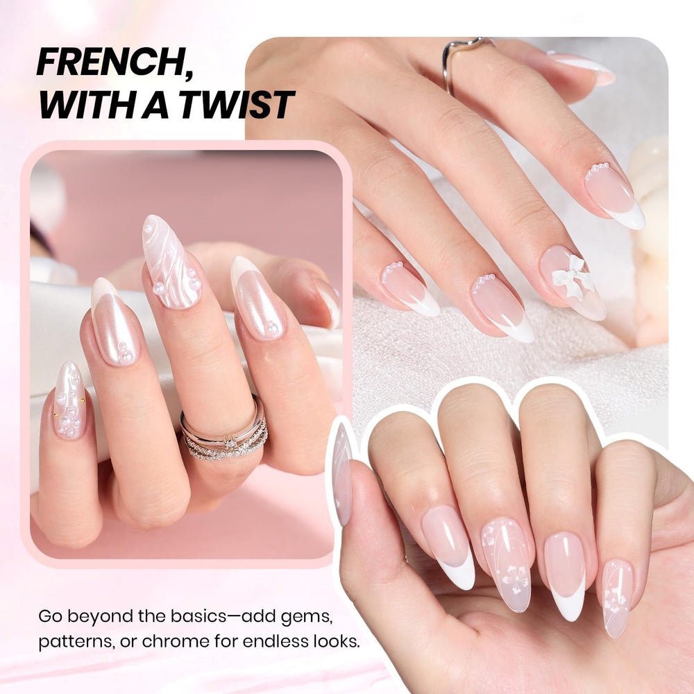 Beetles french-tip stickers style-a guide sheets for clean tips