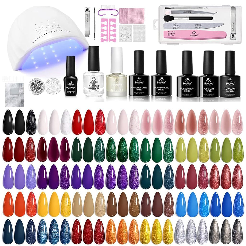 Beetles Gel Polish Kit color collection for versatile manicure options.