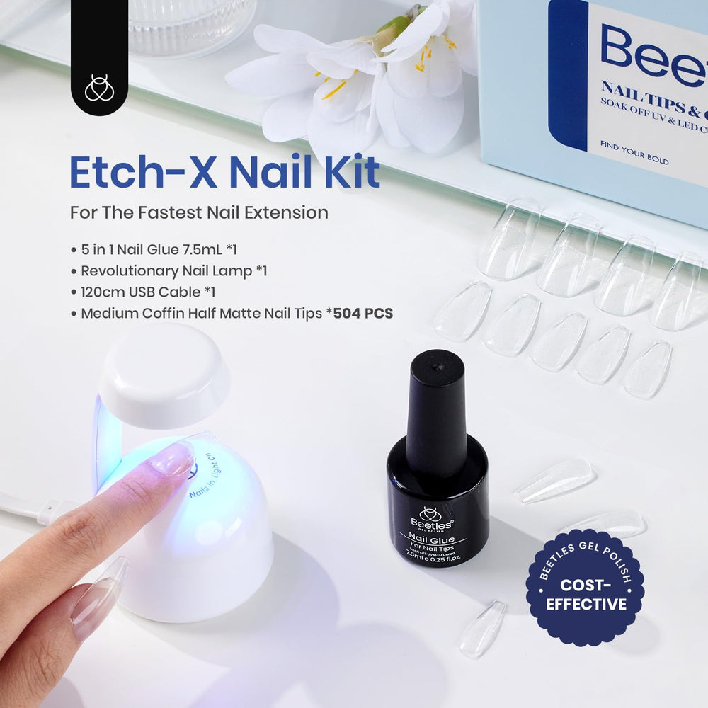 Beetles Etch-X 504 coffin tips for quick professional extensions
