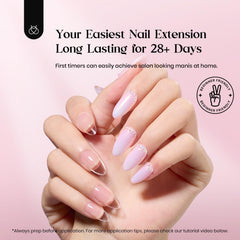 Beetles Gel Nail Kit pink top coat adds gloss and durability.