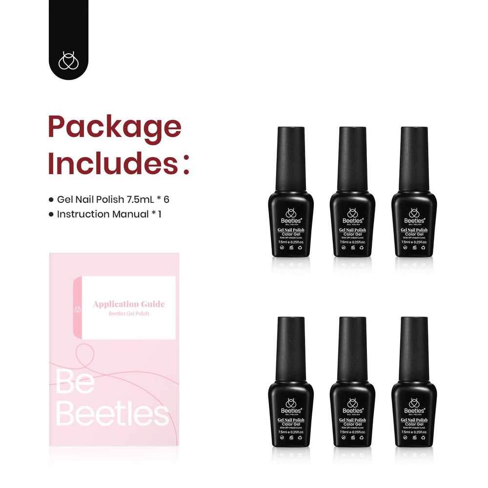 Beetles gel nail polish glitter-brown detail with shimmering finish.