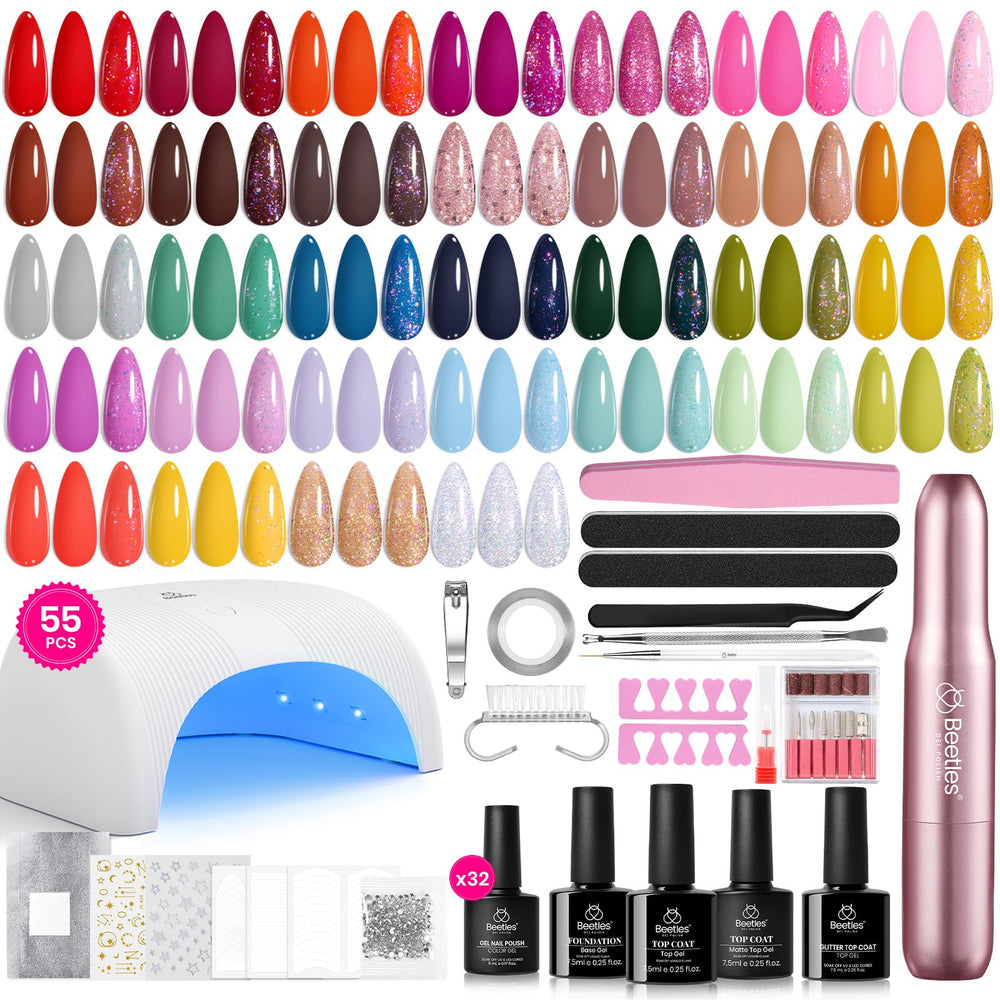 Beetles Gel Nail Polish Kit with UV lamp enables at-home salon-quality manicures
