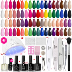 Beetles Gel Nail Polish Kit with UV lamp for salon-quality at-home manicures.