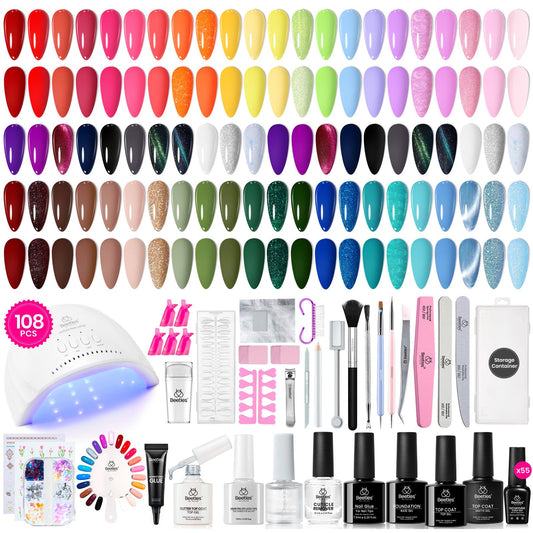 Beetles Gel Nail Polish Kit UV lamp for home salon curing