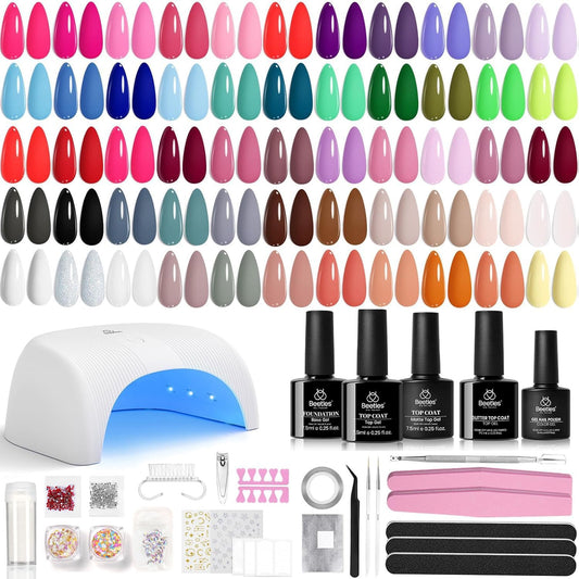 Beetles gel nail polish kit with UV light for at-home manicure